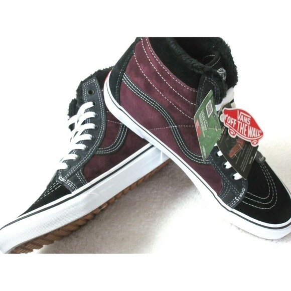 Vans Men\'s Sk8-Hi MTE All Weather Suede Boots Black Port Royale Size 8 NIB main image 5